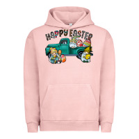Pigment Salmon Happy Easter truck Urban Hoodie - CowhideDigitalArt