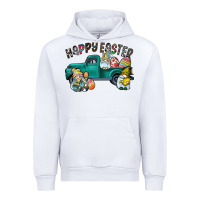 White Happy Easter truck Urban Hoodie - CowhideDigitalArt