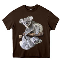 Chocolate Brown Koala Heavy Core Tee - LillyAllenDesigns
