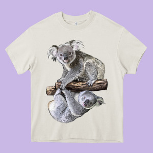 Koala Heavy Core Tee Designed By Lillyallendesigns