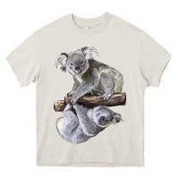 Cream Koala Heavy Core Tee - LillyAllenDesigns