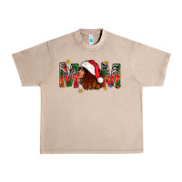 French Oak Western Mom With Woman In Santa Hat Urban Heavy Tee - BundleAndBundleShop