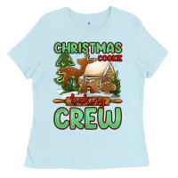 Baby Blue Christmas cookie baking crew Ladies Tee - Jasminsmagicworld