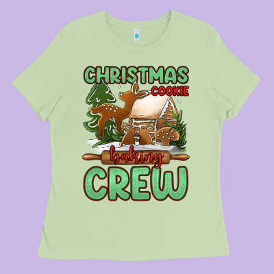 Christmas Cookie Baking Crew Ladies Tee Designed By Jasminsmagicworld