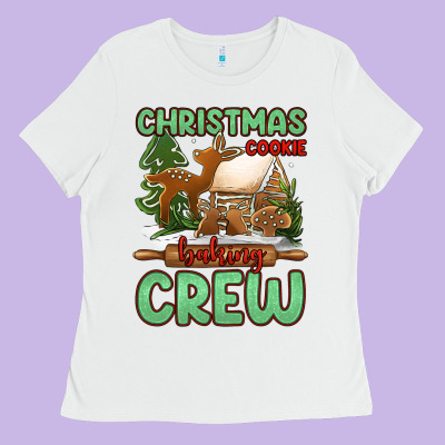 Christmas Cookie Baking Crew Ladies Tee Designed By Jasminsmagicworld