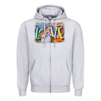 Heather Grey love easter Zipper Hoodie - CowGirlArtShop