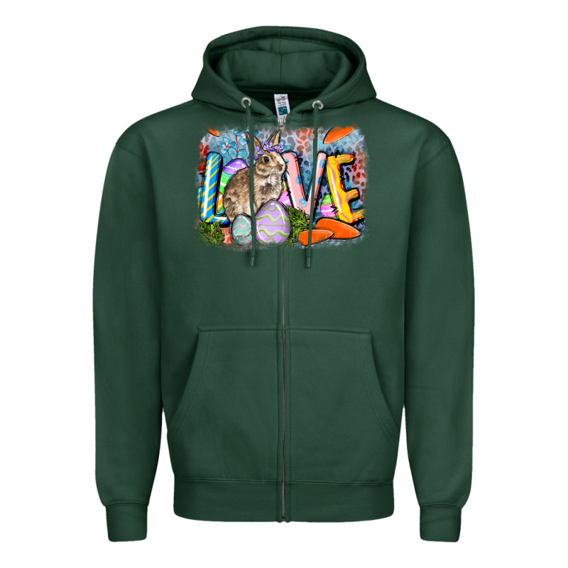 Love Easter Zipper Hoodie by CowGirlArtShop | Teevron