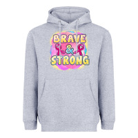 Heather Grey brave and strong cancer Heavyweight Hoodie - FaDigitalArtStudio