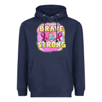 Navy brave and strong cancer Heavyweight Hoodie - FaDigitalArtStudio