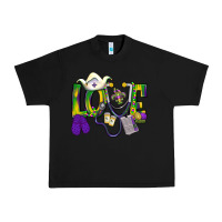 Black Mardi Gras Love Nurse Urban Heavy Tee - BundleAndBundleShop