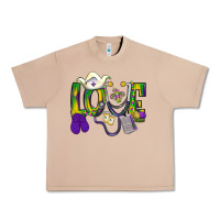 Burro Mardi Gras Love Nurse Urban Heavy Tee - BundleAndBundleShop