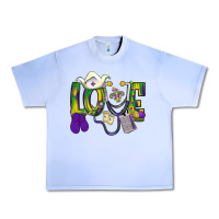 Grape Ice Mardi Gras Love Nurse Urban Heavy Tee - BundleAndBundleShop