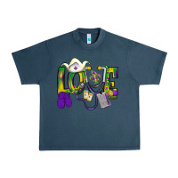 Midnight Navy Mardi Gras Love Nurse Urban Heavy Tee - BundleAndBundleShop