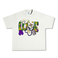 Pistachio Mardi Gras Love Nurse Urban Heavy Tee - BundleAndBundleShop