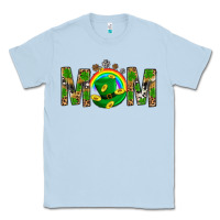 Dusty Blue Western Mom With Shamrock Classic Tee - BundleAndBundleShop