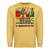 Antique Gold Viva Mexico Coffee Cups With Cactus And Tequila Premium Sweatshirt - FaDigitalArtStudio
