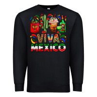 Black Viva Mexico Coffee Cups With Cactus And Tequila Premium Sweatshirt - FaDigitalArtStudio