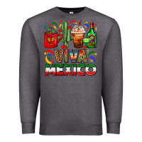 Charcoal Heather Viva Mexico Coffee Cups With Cactus And Tequila Premium Sweatshirt - FaDigitalArtStudio