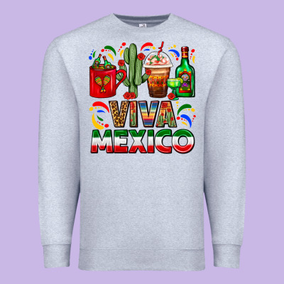 Viva Mexico Coffee Cups With Cactus And Tequila Premium Sweatshirt Designed By Fadigitalartstudio