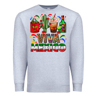 Heather Grey Viva Mexico Coffee Cups With Cactus And Tequila Premium Sweatshirt - FaDigitalArtStudio