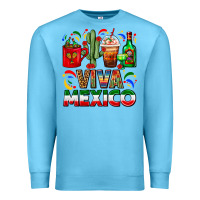 Ocean Blue Viva Mexico Coffee Cups With Cactus And Tequila Premium Sweatshirt - FaDigitalArtStudio