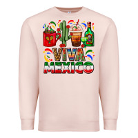 Pale Pink Viva Mexico Coffee Cups With Cactus And Tequila Premium Sweatshirt - FaDigitalArtStudio