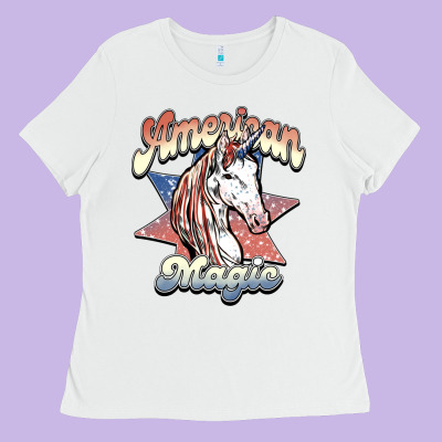 American Magic Ladies Tee Designed By Nancycooperartshop
