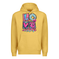 Antique Gold love vibes Premium Hoodie - OliviaCreatesArt