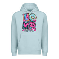 Blue Mist love vibes Premium Hoodie - OliviaCreatesArt
