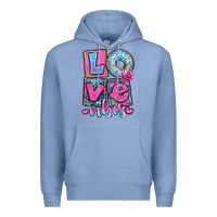Colony Blue love vibes Premium Hoodie - OliviaCreatesArt