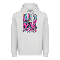 Dove Grey love vibes Premium Hoodie - OliviaCreatesArt
