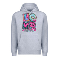 Heather Grey love vibes Premium Hoodie - OliviaCreatesArt