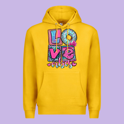 Love Vibes Premium Hoodie Designed By Oliviacreatesart