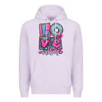 Lilac love vibes Premium Hoodie - OliviaCreatesArt