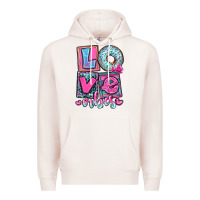 Pale Pink love vibes Premium Hoodie - OliviaCreatesArt