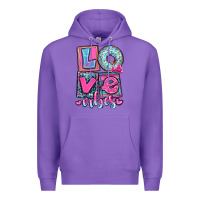 Purple love vibes Premium Hoodie - OliviaCreatesArt