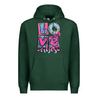 Sports Green love vibes Premium Hoodie - OliviaCreatesArt