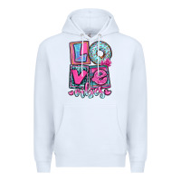 White love vibes Premium Hoodie - OliviaCreatesArt