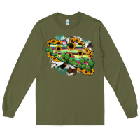 Army Green Guerrero Map Long Sleeve Tee - RanaPortraitStore