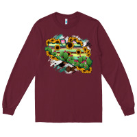 Burgundy Guerrero Map Long Sleeve Tee - RanaPortraitStore