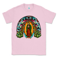 Bubblegum Pink our lady of guadalupe rainbow Classic Tee - JahusDesignShop