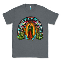 Charcoal Heather our lady of guadalupe rainbow Classic Tee - JahusDesignShop
