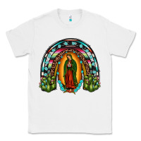 White our lady of guadalupe rainbow Classic Tee - JahusDesignShop