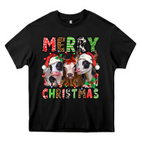 Black merry christmas heifers Heavy Core Tee - Jasminsmagicworld