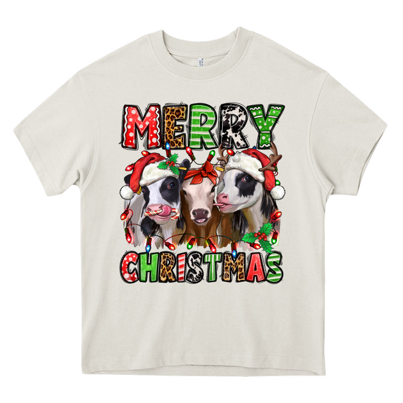 Merry Christmas Heifers Heavy Core Tee by Jasminsmagicworld | Teevron