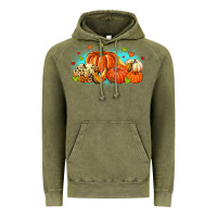 Vintage Olive thankful pumpkins Vintage Hoodie - MaliasSmallBusiness