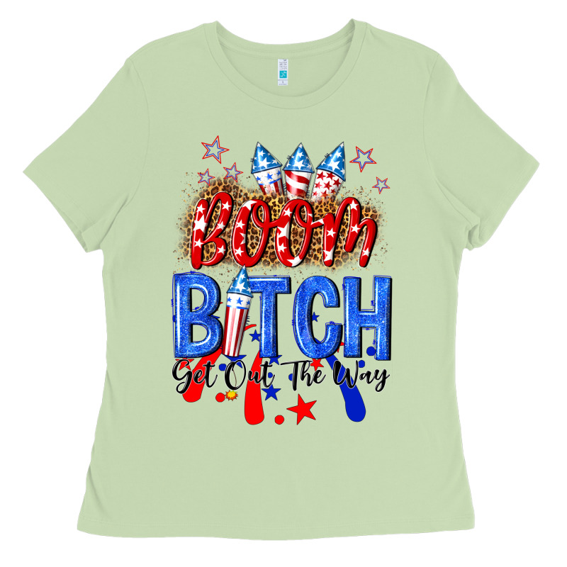 Boom Bitch Get Out The Way Ladies Tee by NancyCooperArtShop | Teevron