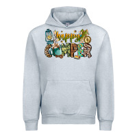 Heather Grey happy camper Urban Hoodie - CowhideDigitalArt
