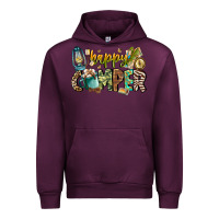 Mauve Wine happy camper Urban Hoodie - CowhideDigitalArt