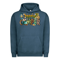 Pigment Midnight Navy happy camper Urban Hoodie - CowhideDigitalArt